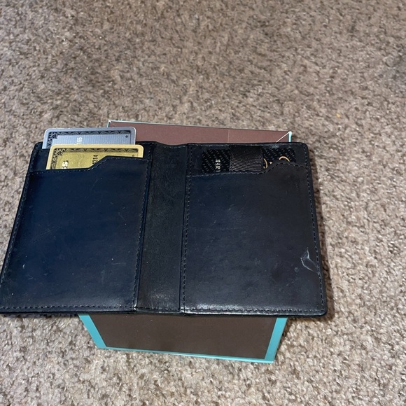 Serman Brands Slim Wallet 3x 4•  • Soft Leather • Black Noire - Picture 6 of 9